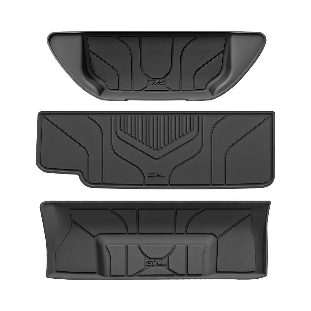 3W All Weather Storage and Boot Liners For Tesla Model X 6 Seat 2021-2024